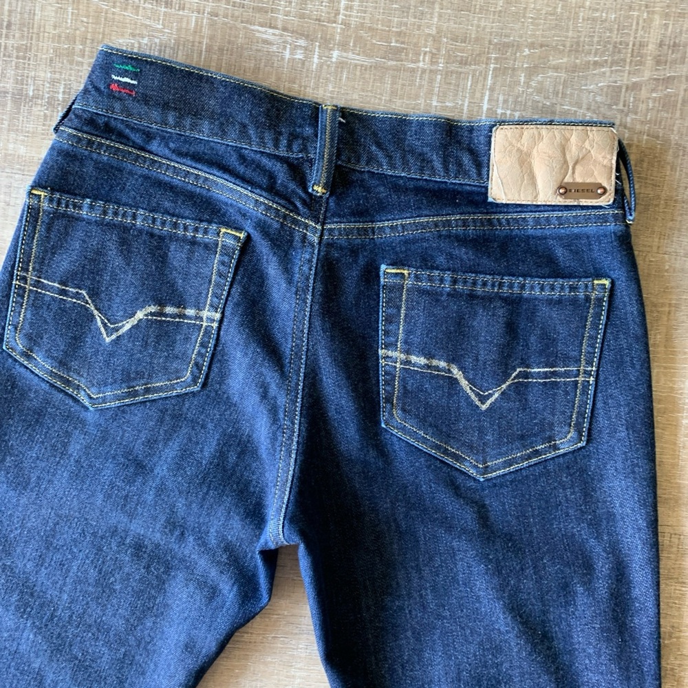 DIESEL Ramys Boot Cut Jeans Womens 28 Dark Wash Stretch Made Italy Lbl 27X32 - Picture 12 of 15